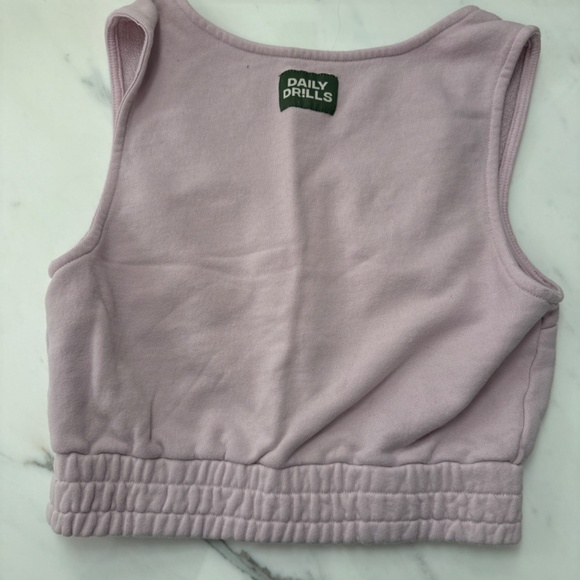 Daily Drills lady bird (lilac color) sleeveless crop French Terry - Picture 2 of 5